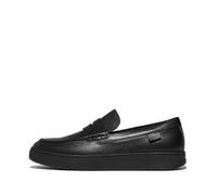 Fitflop Rally Mens Leather Penny Loafers, Black, 12 UK