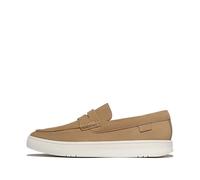 Fitflop Rally Mens Suede Penny Loafers, Camel, 8 UK