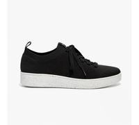 FitFlop Rally Multi-Knit Womens Nylon Lace-Up Comfort Black Casual Trainers