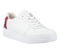 Fitflop Rally Snakeprint-Backtab Leather Women's Urban White/Wild Raspberry Trainers UK 6