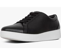 FitFlop Rally Sneakers Black Leather UK 6 EU 39 US 8 Brand New