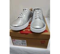 FitFlop RALLY Womens Lace-Up Trainers Silver UK Size 7