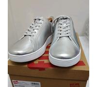 FitFlop RALLY Womens Lace-Up Trainers Silver UK Size 7