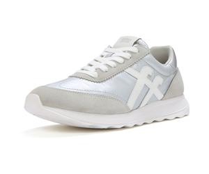 Fitflop Retro-Q Ff Nylon Women's Silver/Urban White Trainers UK 7
