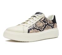 Fitflop RTG Lace Up Leather Womens Hazy Taupe/Black Trainers - Cream - Size UK 4