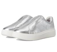 FitFlop RTG Women's Leather Laceless Sneakers, silver, 6 UK