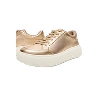 FitFlop RTG Women's Metallic Leather Sneaker, platino, 8 UK