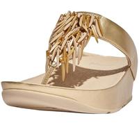 Fitflop Rumba Beaded Metallic Toe-post Slides EU 39