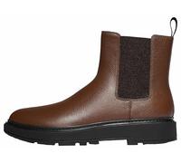 Fitflop SKANDI Mens Tumbled-Leather Chelsea Boots, Mocha Brown, 11 UK