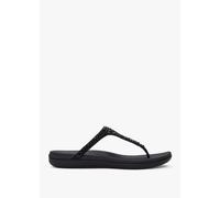 FITFLOP Solay Black Mixed Crystal Tote Post Sandals Colour: Black Meta