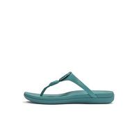 FitFlop Solay Glossy Disc Toe-Post Sandals, Blue, Size 3, Women Blue