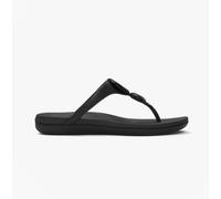 Fitflop Solay Glossy Womens Flip-flops Black Leather - Size UK 7