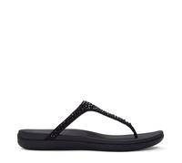 Fitflop Solay Mixed-Crystal Toe-Post Sandals BLACK SIZE 3