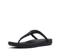Fitflop Solay Mixed Crystal Toe Post Sandals Black EU 38 Woman
