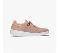 FitFlop SUPER-Q KNIT SLIP ON Womens Lace-Up Trainers-Beige Buff/Rose Gold