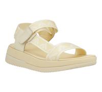 Fitflop Surff Back Strap Polyester/Leather Women's Mellow Yellow Wide Sandals UK 7