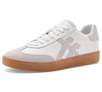 FitFlop Womens The Dash T-Toe Leather/Suede Sneakers, Urban White Mix, 7