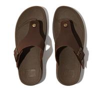 Fitflop TRAKK II MENS BUCKLE LEATHER TOE-POST SANDALS Men's, Chocolate Brown, 6 UK