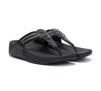 Fitflop Walkstar Webbing Womens Flip Flops - (Black) Textile - Size UK 3