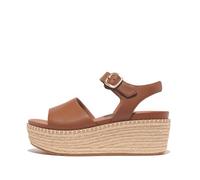 FitFlop Wedge sandals ELOISE ESPADRILLE LEATHER BACK- STRAP WEDGE SANDA LS in Brown 6