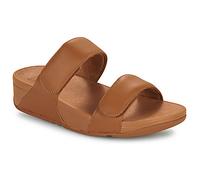 FitFlop Wedge sandals Lulu Adjustable Leather Slides in Brown 3