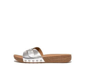 Fitflop Womens Adjustable Buckle Flip Flops Sandals Metallic 8 UK