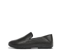 Fitflop Women's Allegro Crush-Back Leather Loafers Flat, All Black, 6.5 UK