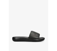 Fitflop Womens Black Iqushion Deluxe Ergonomic Leather Slides Eur 41 / 8 Uk Women