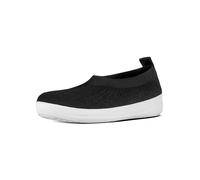 Fitflop Women Uberknit Slip-on Ballerina with Bow Closed Toe Ballet Flats, Black (Black 001), 4 UK (37 EU)