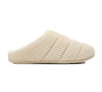 FitFlop Womens Chrissie Fleece Lined Corduroy Mule Slippers Ivory 4