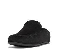 Fitflop Women's Chrissie Slipper with Crochet Stitching, Black, 3 UK
