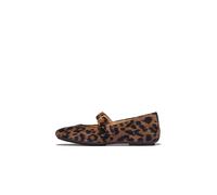 FitFlop Women's Delicato Leopard Suede Ballerina/Mary Janes Chocolate | Size: 7 FitFlop Leopard 7