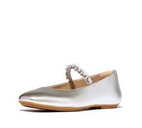 Fitflop Women's Delicato Pearls-and-Crystal Leather Ballet FlatsBallet Flat