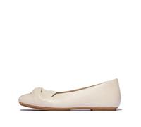 Fitflop Women's DELICATO Soft-Twist Leather Ballet Flats, Beige, 6 UK