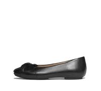 Fitflop Women's DELICATO Soft-Twist Leather Ballet Flats, Black, 3 UK