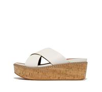 Fitflop Womens Eloise Wedge Cross Platforms Sandals White 5 UK