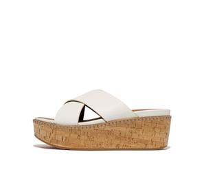 Fitflop Womens Eloise Wedge Cross Platforms Sandals White 7 UK