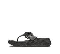 Fitflop Womens F Mode Adjustable Flatform Toe Post Leather Black Sandals 5 UK