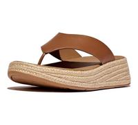 Fitflop Women's F-mode Espadrille Leather Flatform T/Post SandalsSandal