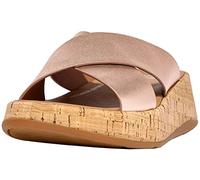 Fitflop Women's, F-Mode Flatform Cross Slide, Rose Gold, 6 UK
