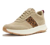 FitFlop Women's F-Mode Flow Suede Leopard Trainers | Lightweight Ergonomic Design, Pressure-Diffusing Cushioned Midsole, Natural Arch Support, Light Trail Grip
