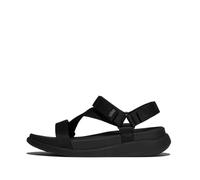 Fitflop Women's F-Mode GO ADJ. Webbing Flatform Z-Strap Sandals, Black, 3 UK