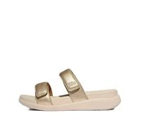 FitFlop Women's, F-MODE GO Adjustable Two-Bar Slide Sandal, Platino, 7.5