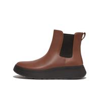 Fitflop Women's F-Mode Leather Flatform Chelsea Boots, Rich Brown, 5.5 UK