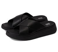 Fitflop Women's F-mode Leather Flatform Cross SlidesWedge Sandal