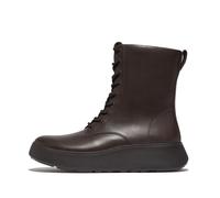 Fitflop Women's F-Mode Leather LACE-UP Flatform Ankle Boots, Chocolate Brown, 3 UK