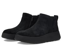 FitFlop F-mode Zip Black Suede Womens Ankle Boots 9GM3-090 in a Plain Suede Leather in Size 3