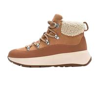 Fitflop Women's F-Mode Teddy-Collar Warm Suede LACE-UP Booties Ankle Boot, Desert Tan, 5.5 UK