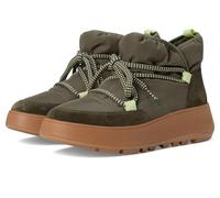 Fitflop Women's F-Mode W/Resistant BIOFLEECE MESH Flatform Booties Shoe, Deep Olive, 3 UK