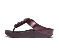 Fitflop Women's FINO Bauble-Bead Toe-Post Sandals, Metallic Plumberry, 6.5 UK